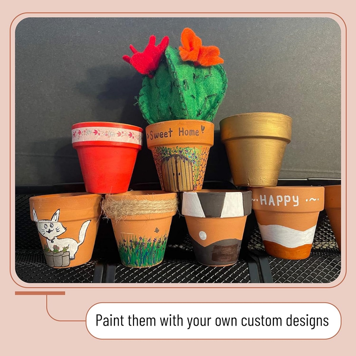 6pcs 4 inch Terracotta Pots Fl - Cactus Mix Pot incelemesi ve fiyatı