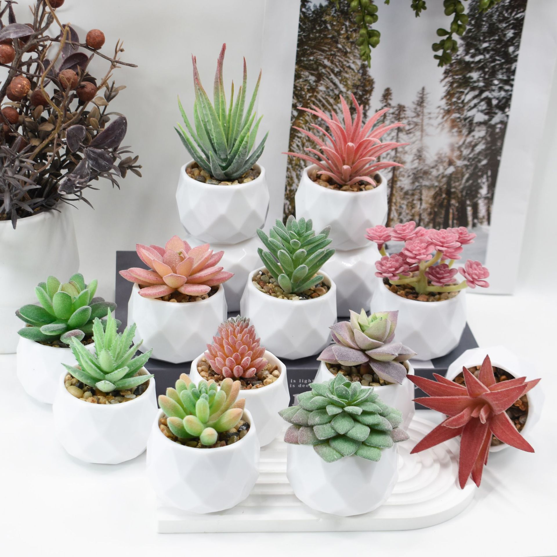 Mini Artificial Plants Simulat - Cactus Mix Pot incelemesi ve fiyatı