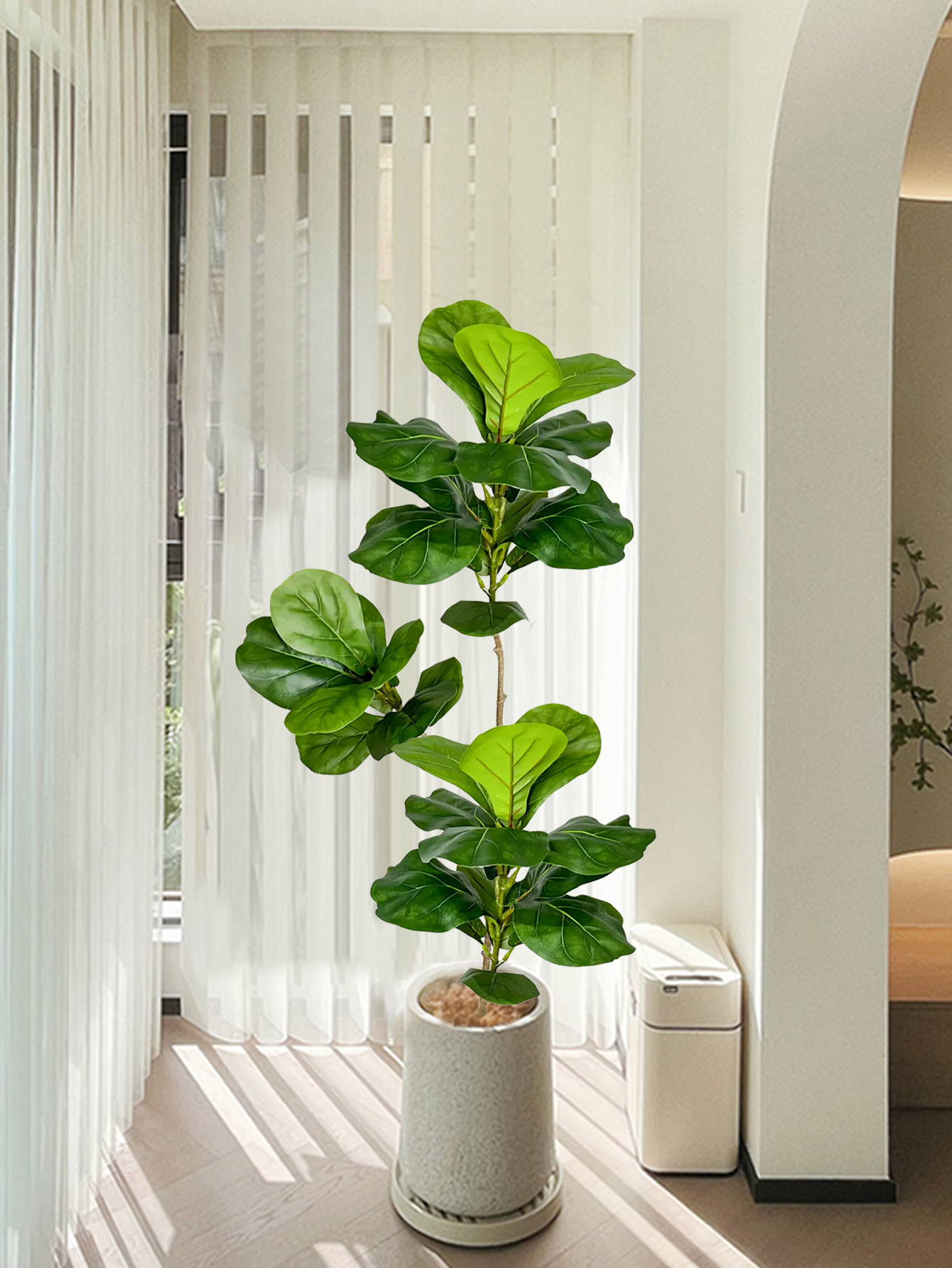 70-135cm Large Artificial Ficu - Rubber Plant Ficus incelemesi ve fiyatı