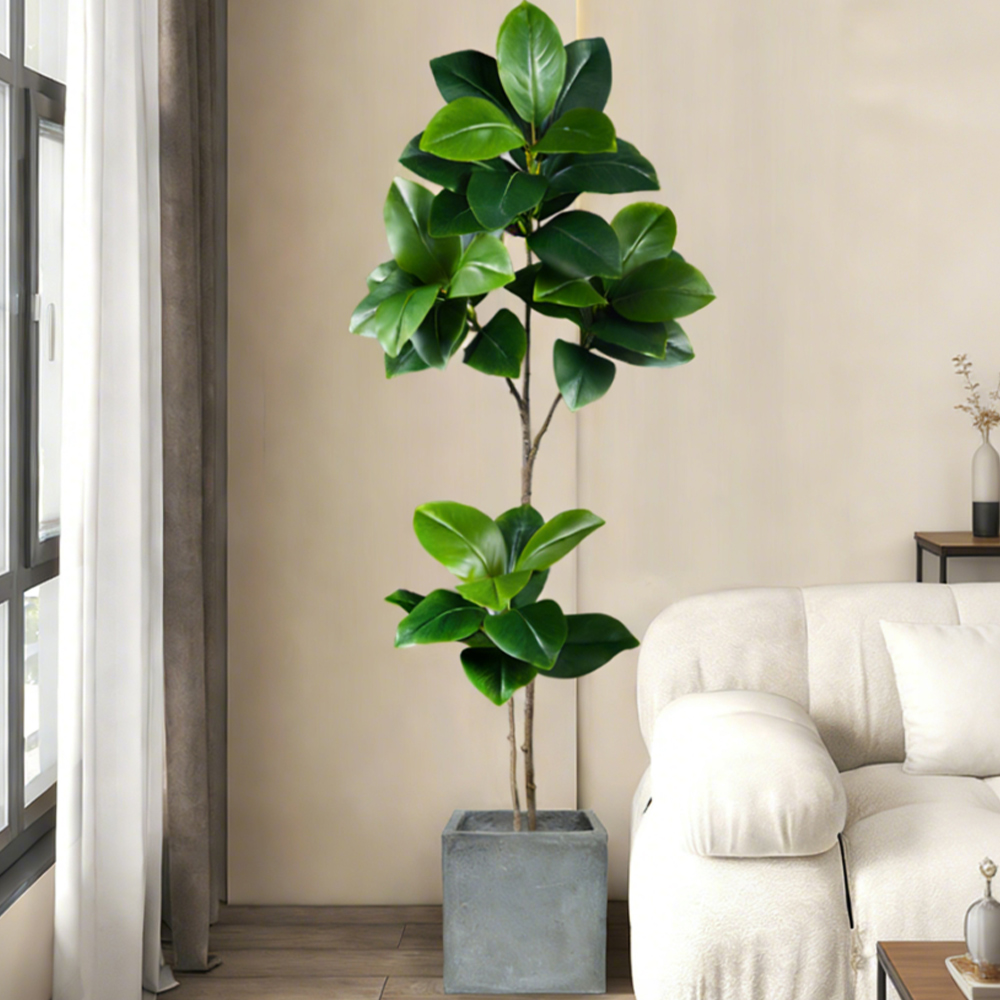 74-140cm Artificial Rubber Tre - Rubber Plant Ficus incelemesi ve fiyatı