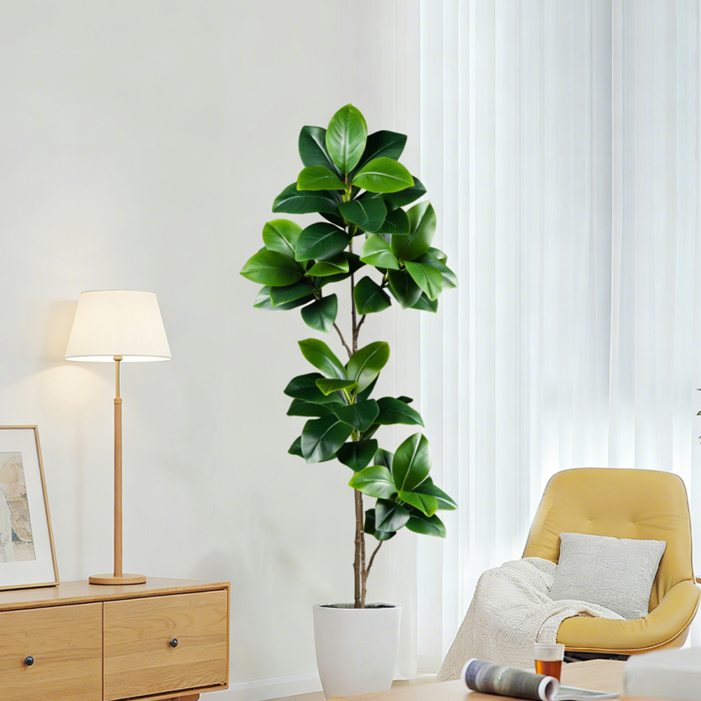 74-140cm Artificial Rubber Tre - Rubber Plant Ficus incelemesi ve fiyatı
