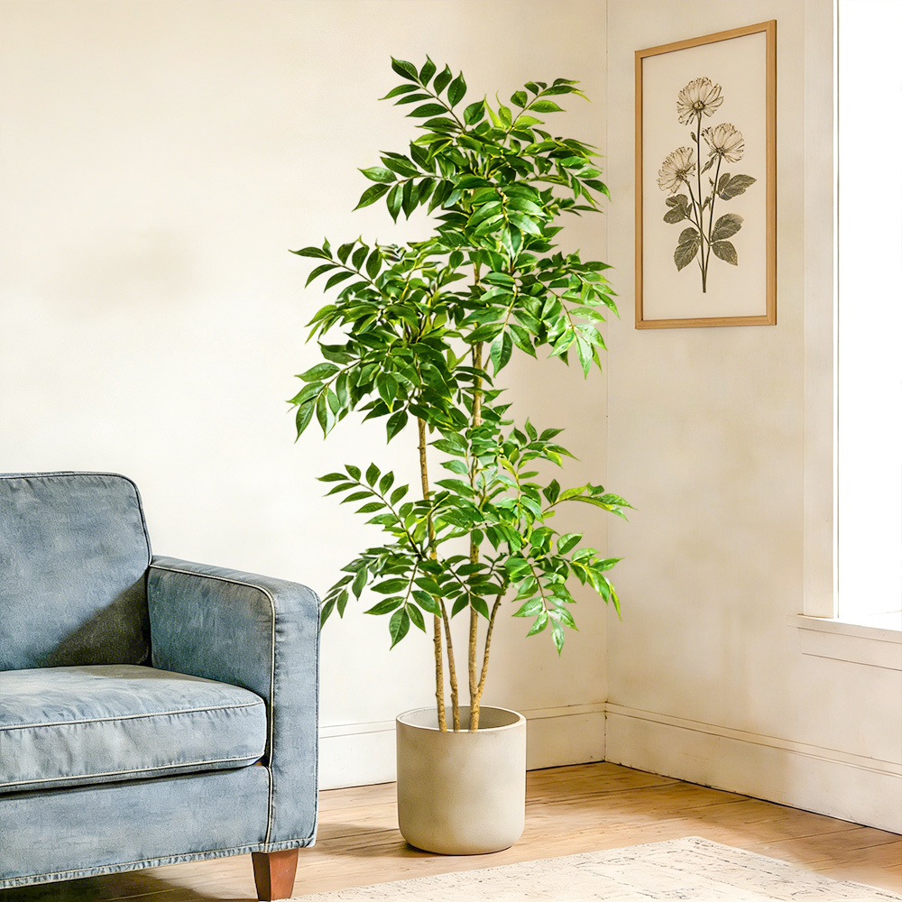 76-140cm Artificial Rubber Tre - Rubber Plant Ficus incelemesi ve fiyatı