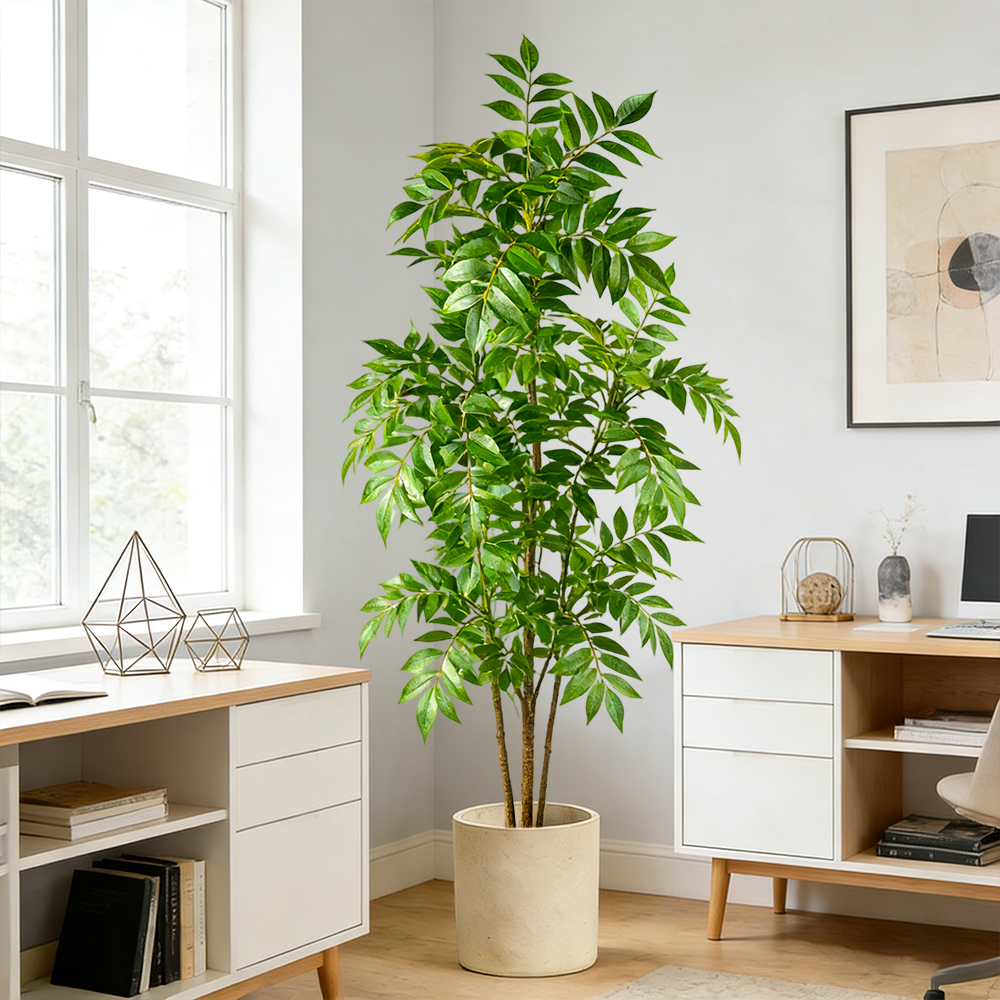 76-140cm Artificial Rubber Tre - Rubber Plant Ficus incelemesi ve fiyatı
