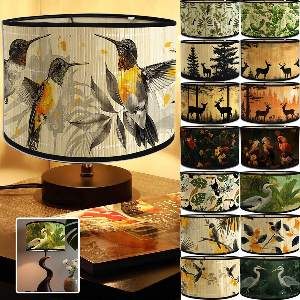 Vintage Floral Birds Drum Lamp - Plant Parenthood incelemesi ve fiyatı