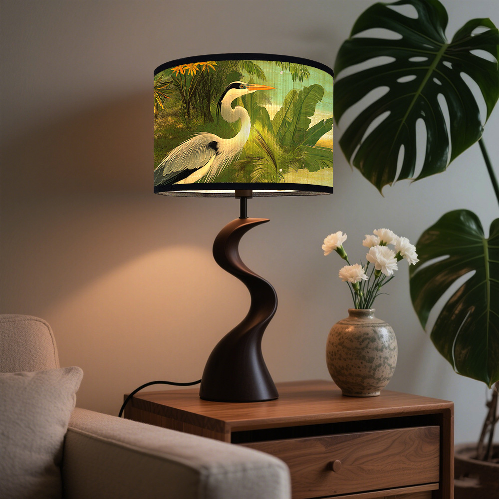 Vintage Floral Birds Drum Lamp - Plant Parenthood incelemesi ve fiyatı