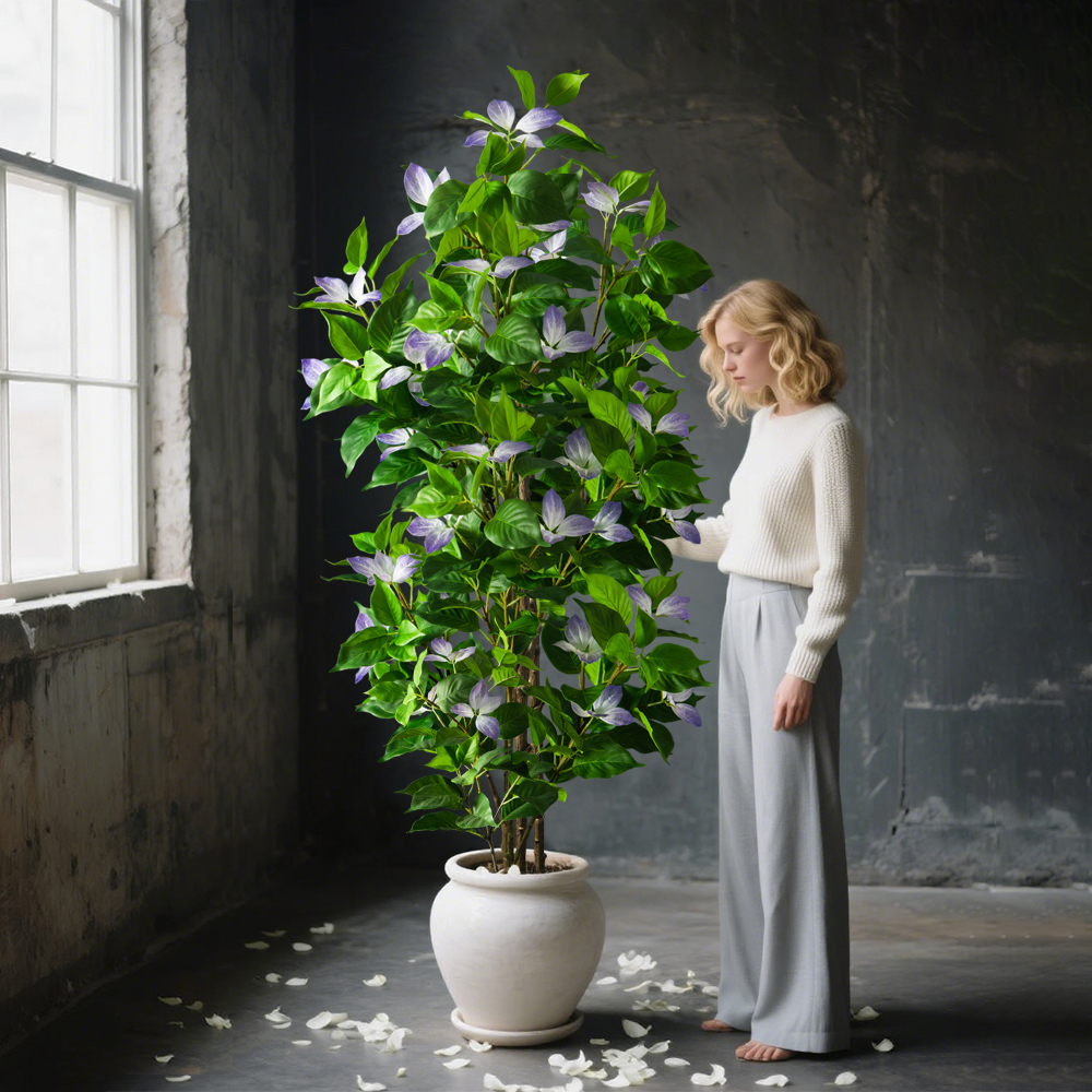 82-144cm Large Artificial Ficu - Rubber Plant Ficus incelemesi ve fiyatı