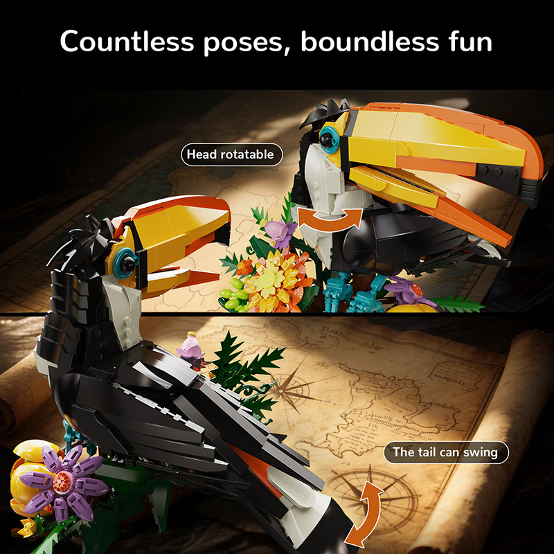 MOC 1068PCS Toucan Flower Anim - Plant Parenthood incelemesi ve fiyatı