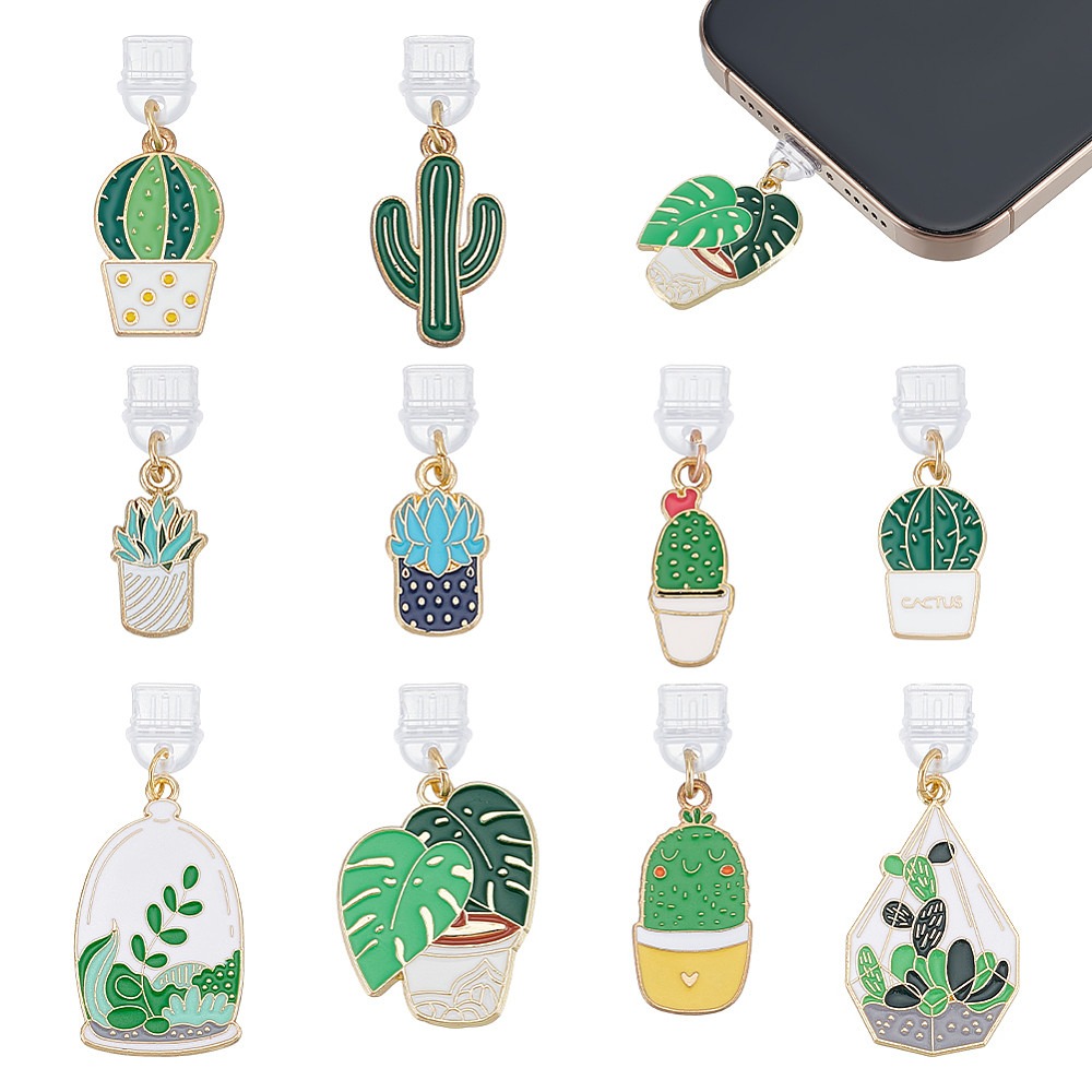 10Pcs 10 Styles PVC Mobile Dus - Cactus Mix Pot incelemesi ve fiyatı
