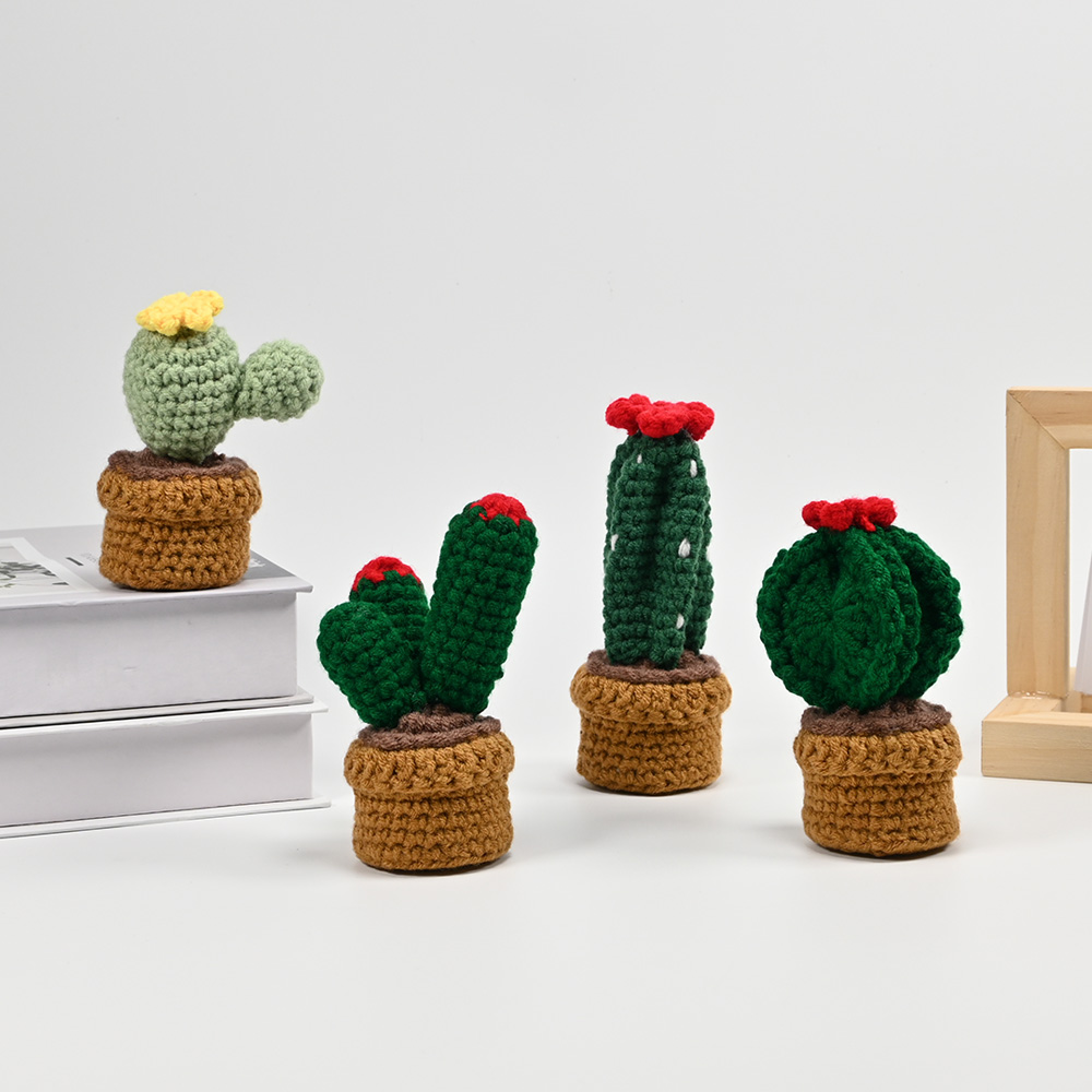Hand-Crocheted Cactus Potted P - Cactus Mix Pot incelemesi ve fiyatı