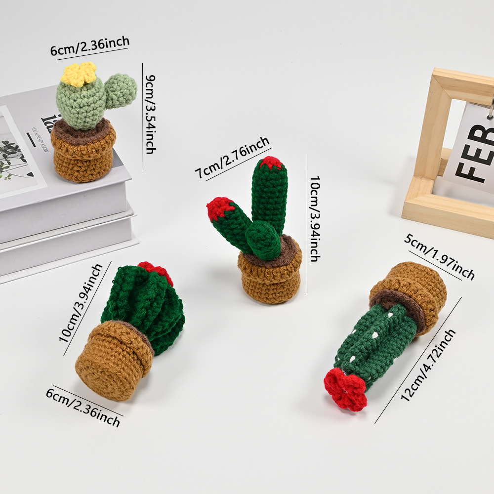 Hand-Crocheted Cactus Potted P - Cactus Mix Pot incelemesi ve fiyatı