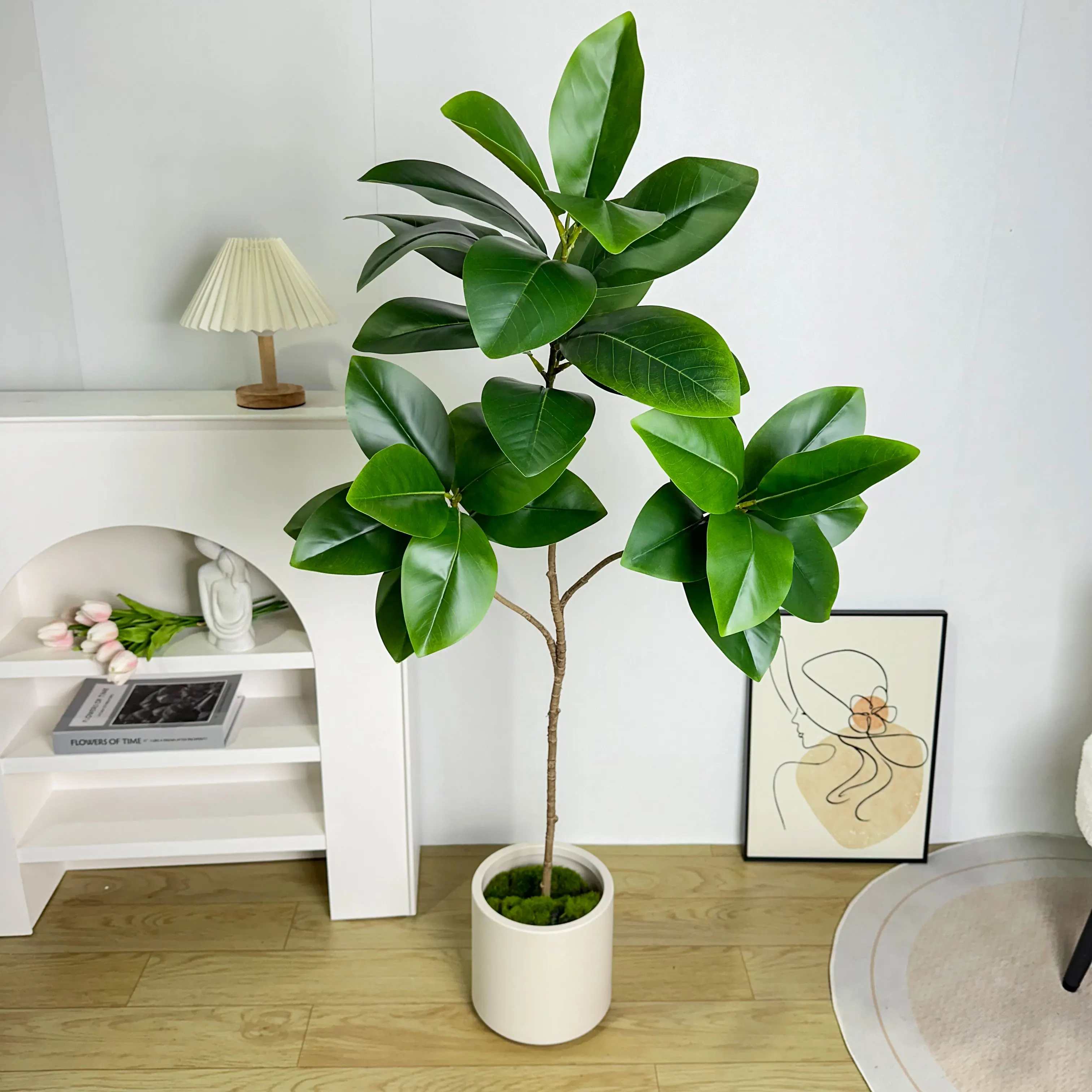 70/135cm Artificial Ficus Tree - Rubber Plant Ficus incelemesi ve fiyatı