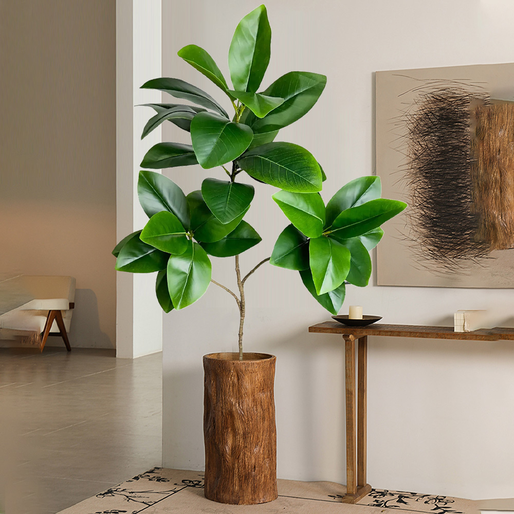 74-140cm Artificial Rubber Tre - Rubber Plant Ficus incelemesi ve fiyatı
