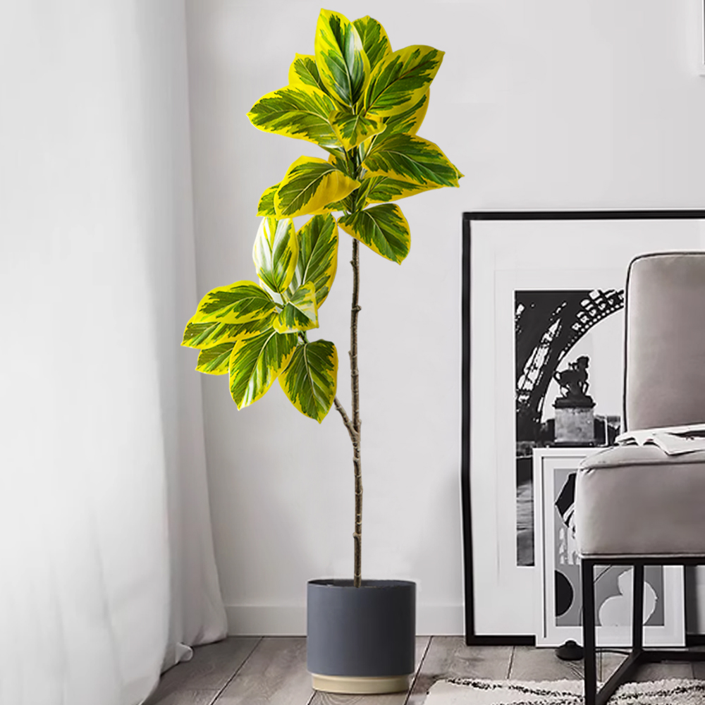 70-130cm Artificial Banyan Tre - Rubber Plant Ficus incelemesi ve fiyatı