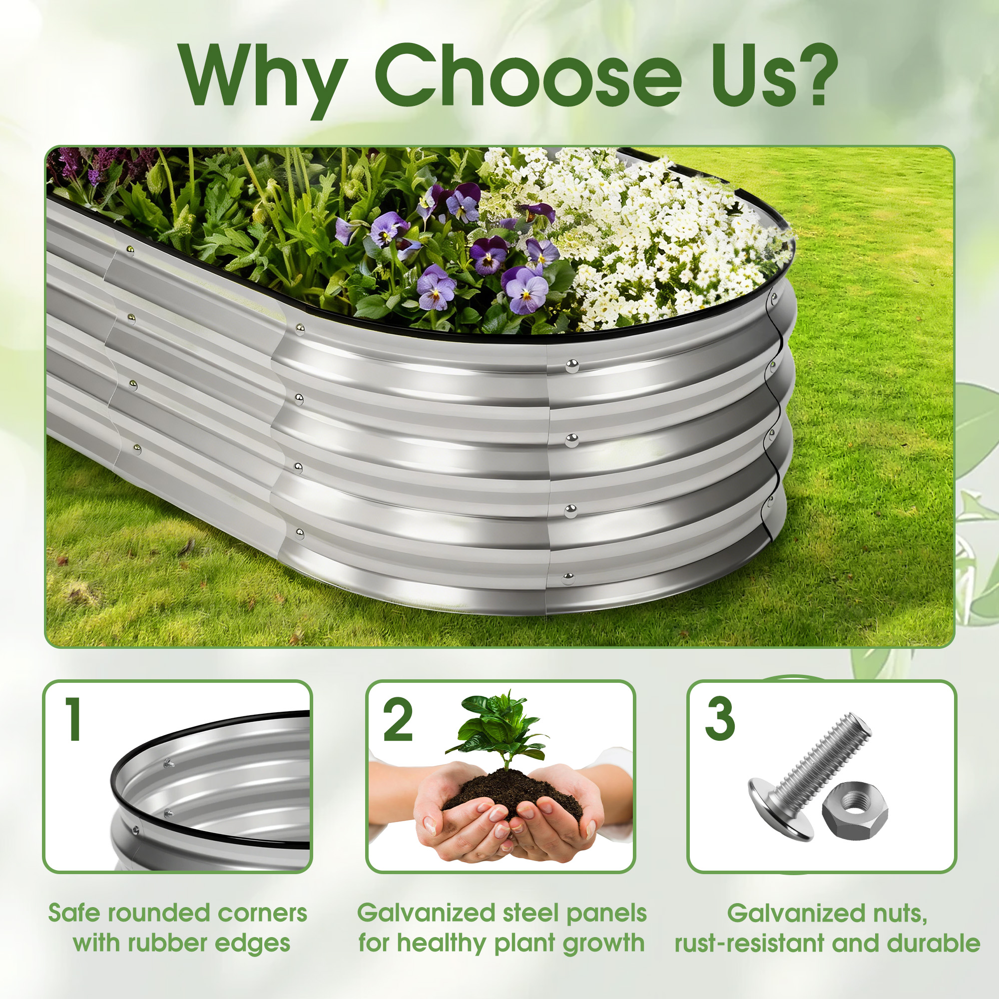 JHK 8x4x1ft Outdoor Metal Gard - Plant Parents incelemesi ve fiyatı