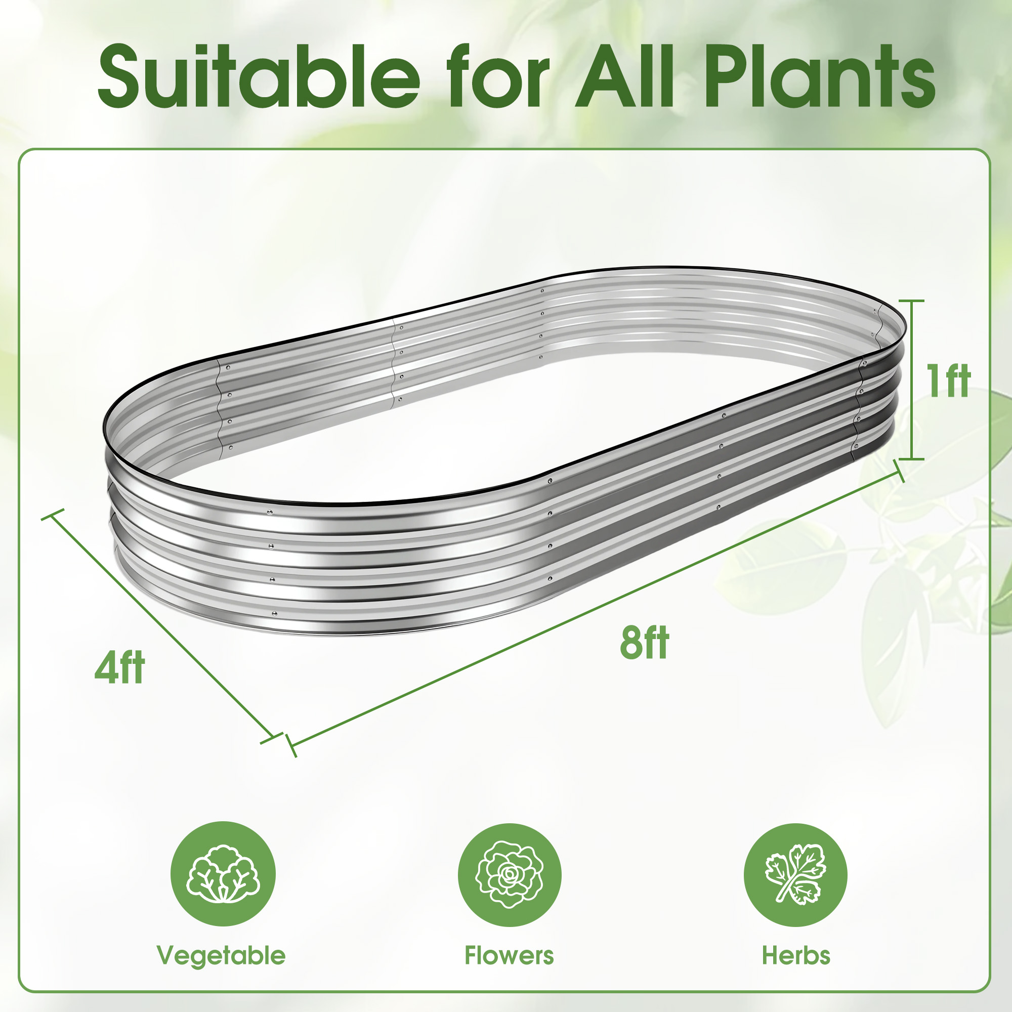 JHK 8x4x1ft Outdoor Metal Gard - Plant Parents incelemesi ve fiyatı
