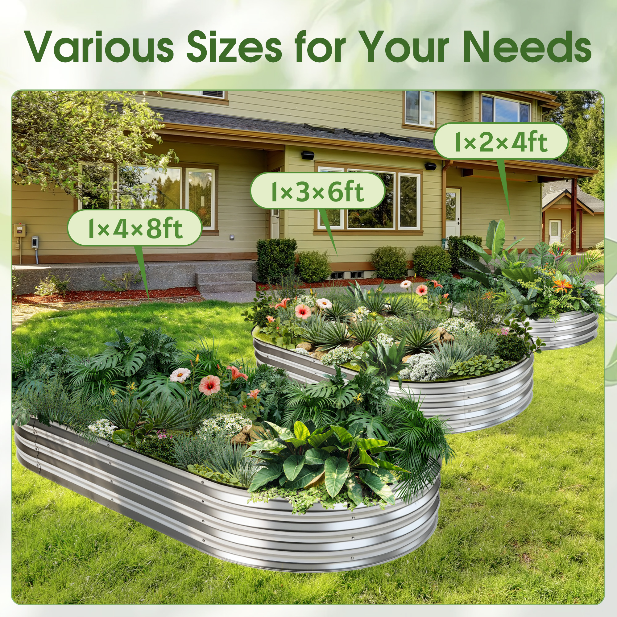 JHK 8x4x1ft Outdoor Metal Gard - Plant Parents incelemesi ve fiyatı