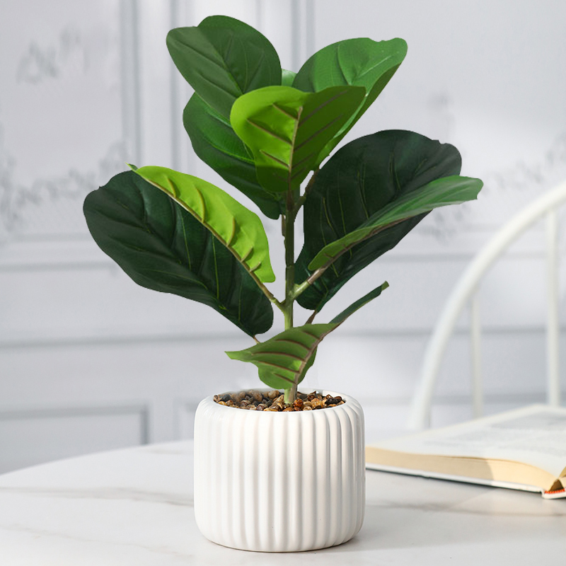 38cm Fake Ficus Tree Artificia - Rubber Plant Ficus incelemesi ve fiyatı