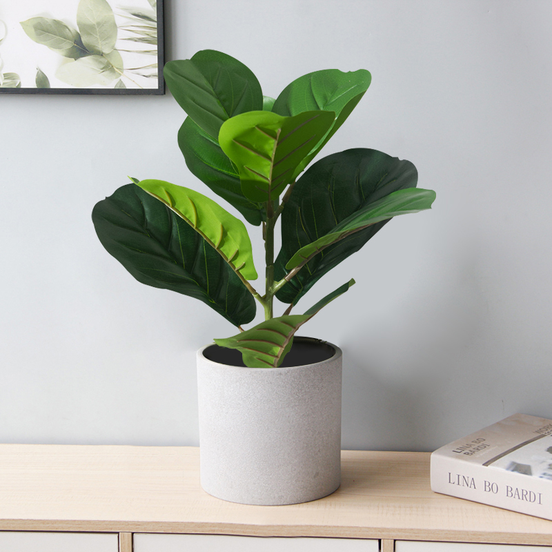 38cm Fake Ficus Tree Artificia - Rubber Plant Ficus incelemesi ve fiyatı