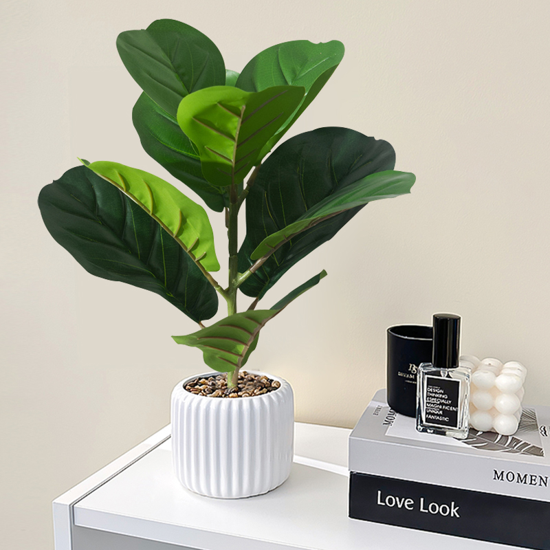 38cm Fake Ficus Tree Artificia - Rubber Plant Ficus incelemesi ve fiyatı