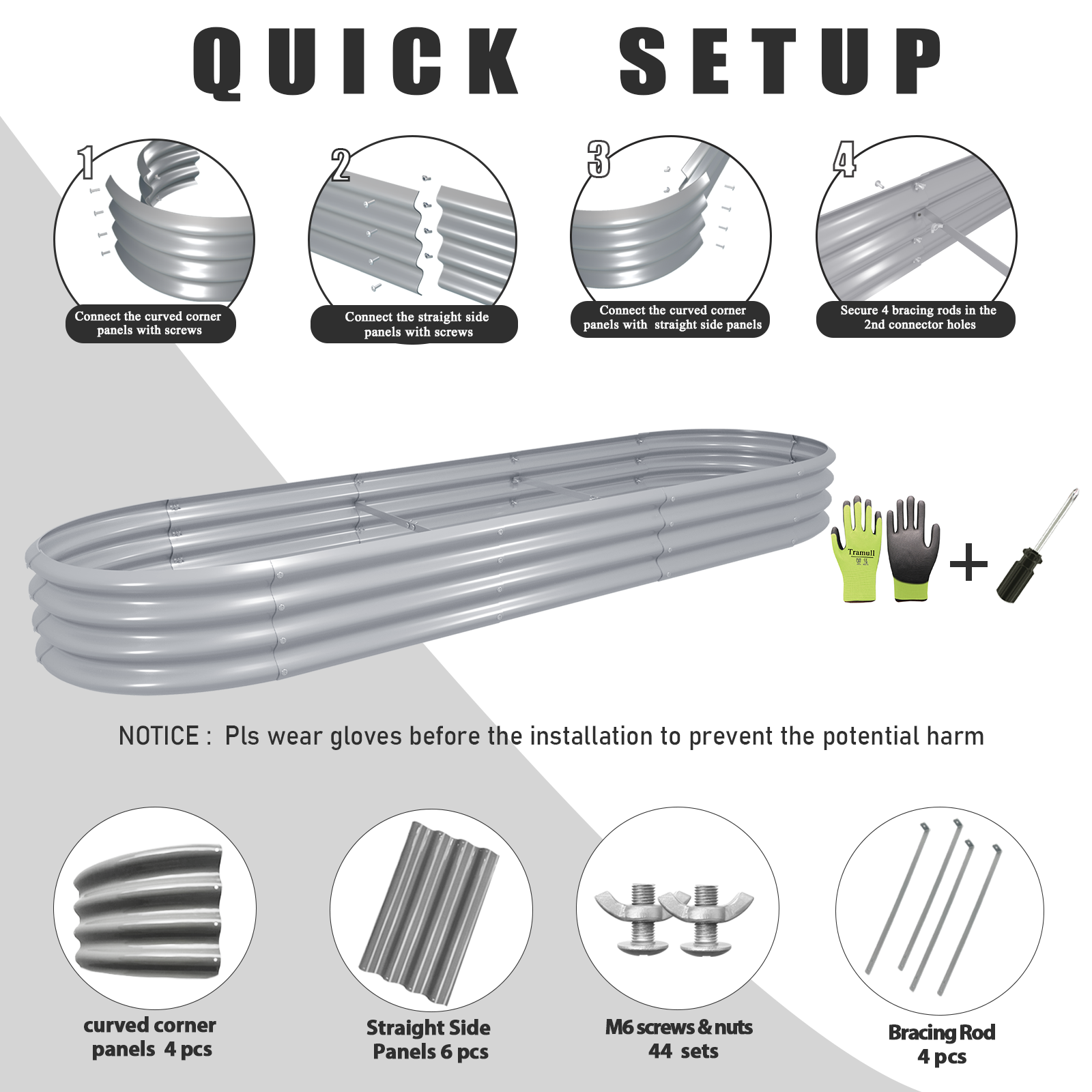 12x2x1FT Galvanized Raised Gar - Plant Parents incelemesi ve fiyatı