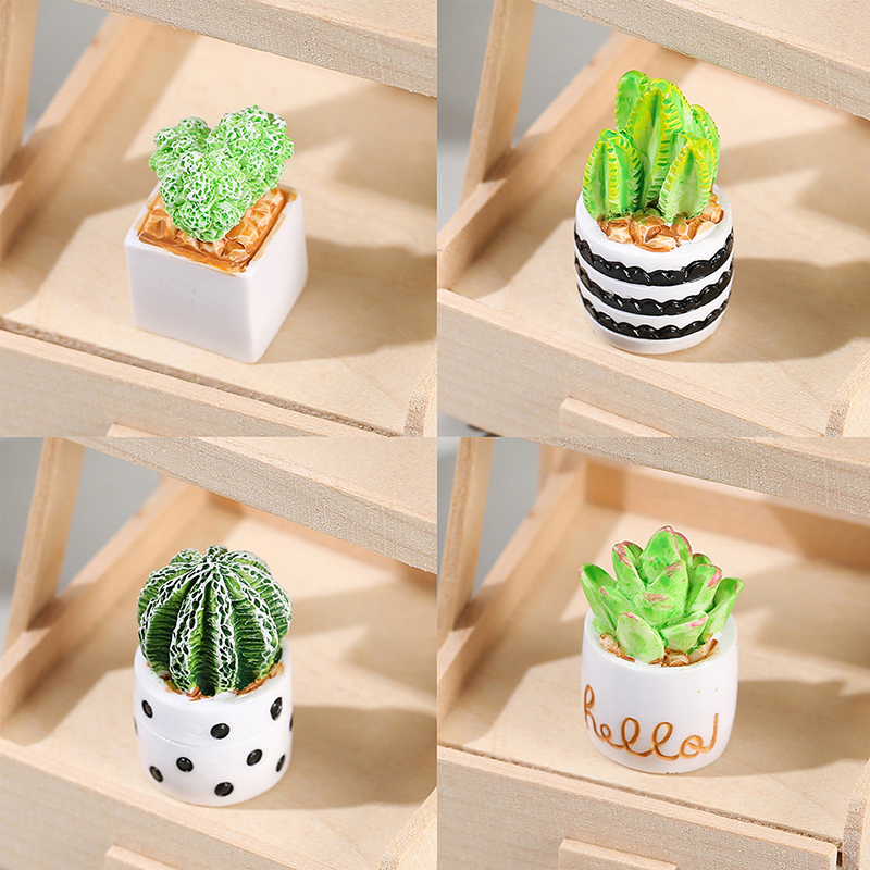 /Kb/1/4pcs 1:12 Dollhouse Mini - Cactus Mix Pot incelemesi ve fiyatı